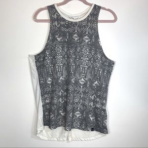 The North Face Athletic Mountain FlashDry Tank Top Cream & Gray colors